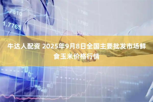 牛达人配资 2025年9月8日全国主要批发市场鲜食玉米价格行情