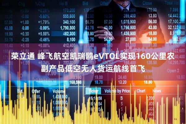 荣立通 峰飞航空凯瑞鸥eVTOL实现160公里农副产品低空无人货运航线首飞