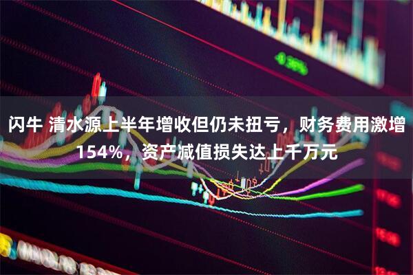 闪牛 清水源上半年增收但仍未扭亏，财务费用激增154%，资产减值损失达上千万元