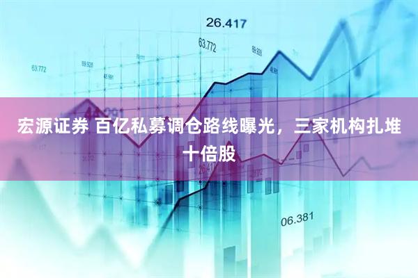宏源证券 百亿私募调仓路线曝光，三家机构扎堆十倍股